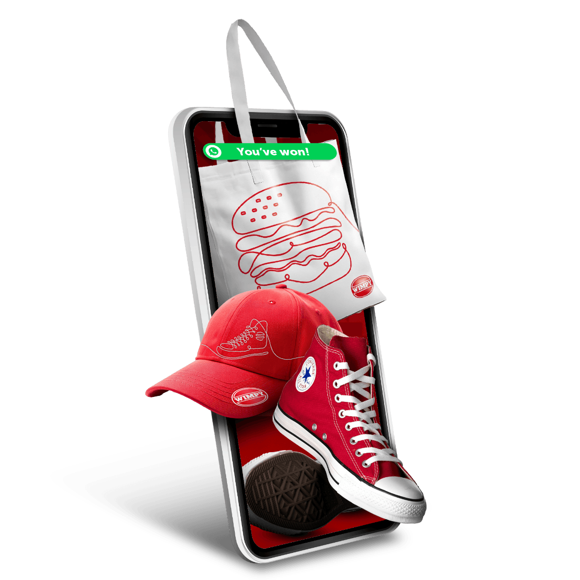 Mobile featuring Wimpy merchandise up for grabs