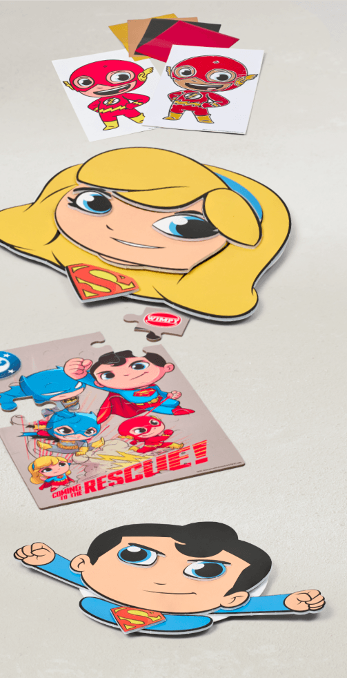 Justice League Masks, Cards, Puzzles and Toys