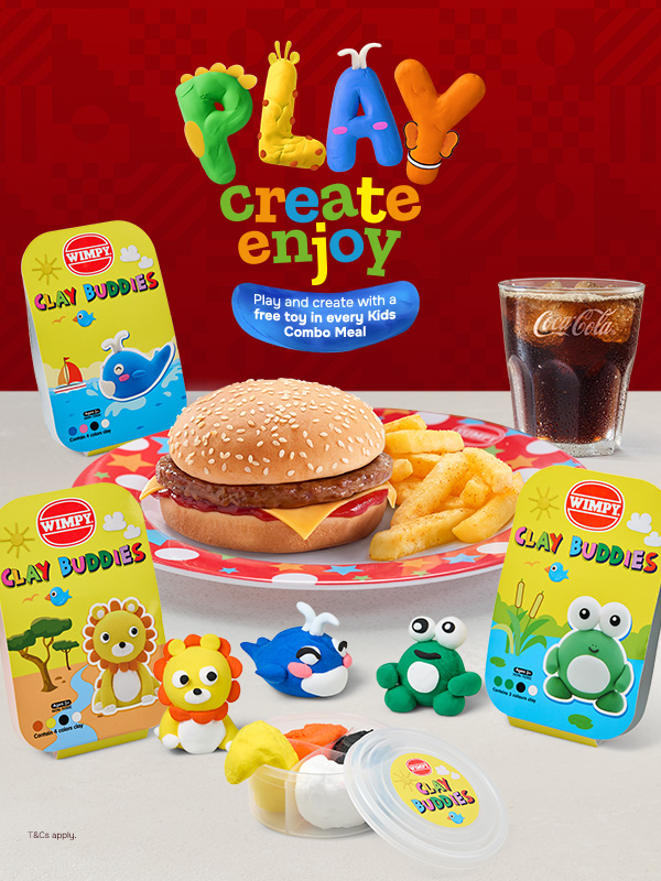Play Create Enjoy - Free Air Dry Clay with Every Kids' Meal