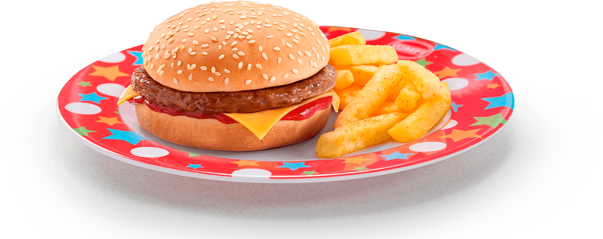 Wimpy Kids Burger and Plate