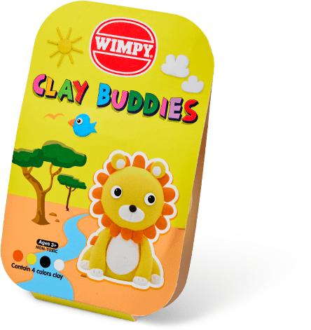 Clay Buddies Lion Card