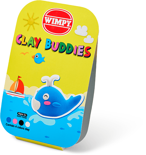 Clay Buddies Whale Card