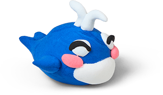 Clay Whale Toy